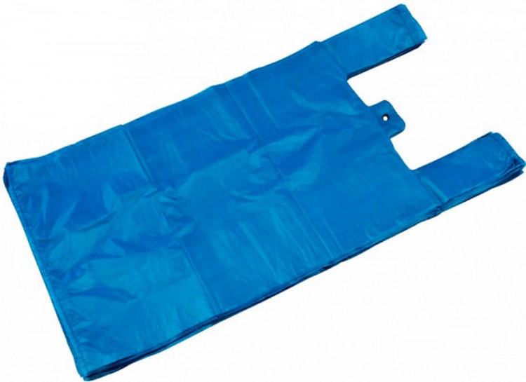 Taška mik.4kg 25+12+40 GR Modrá 100ks - Úklidové a ochranné pomůcky Obalový materiál Mikrotenové tašky